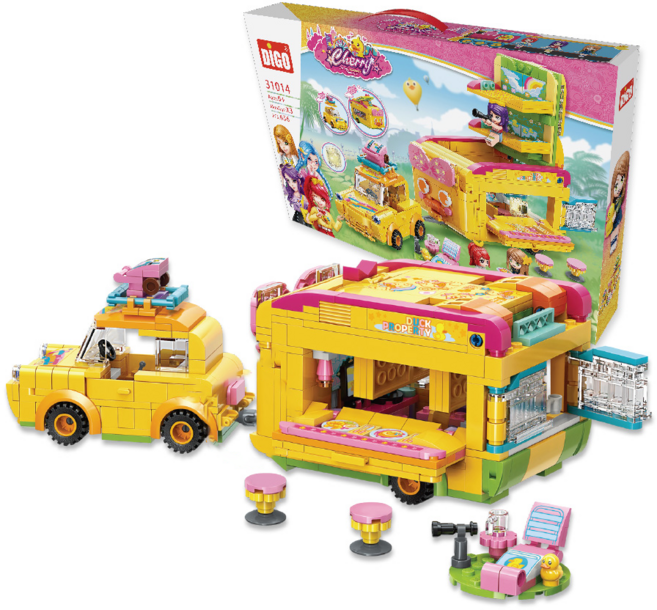 제우스 체리오리 여행용 캠핑카 디고블럭, 혼합색상, 1개