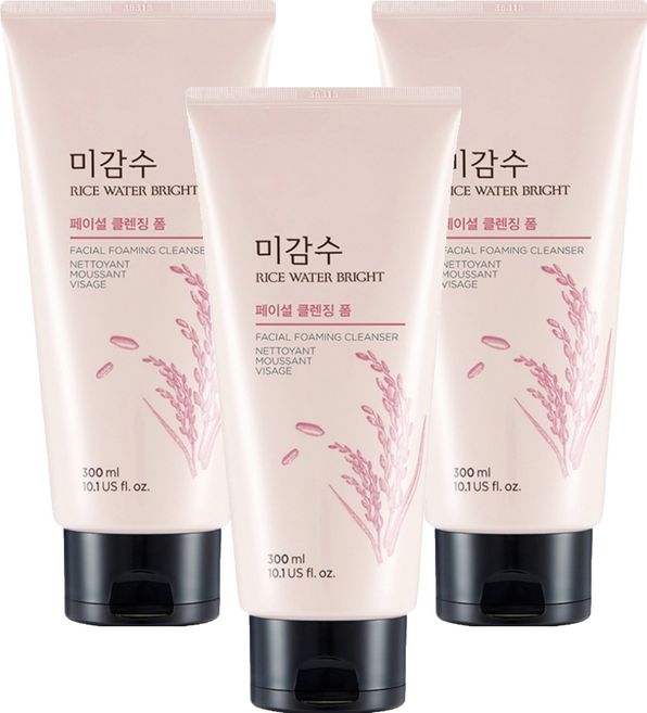 더페이스샵 미감수 브라이트 페이셜 클렌징 폼, 300ml, 3개