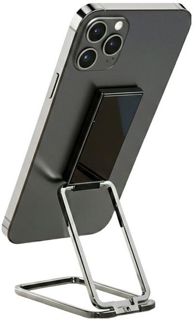 코슬라 초슬림 핸드폰 손잡이 접이식 회전 링 홀더 스탠드 거치대, 블랙, 1개