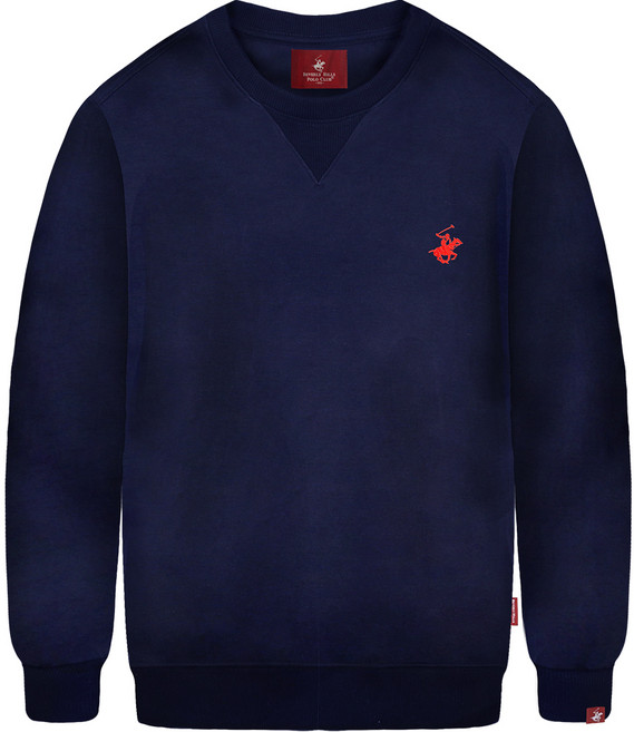 비버리힐스폴로클럽 남녀공용 타임리스 자수로고 기모 맨투맨 티셔츠 CPM9T00