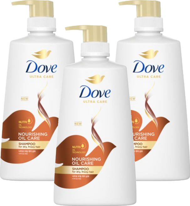 Dove 多芬 滋養護理洗髮精 Nourishing Oil Care 乾性毛躁髮適用, 680ml, 3瓶