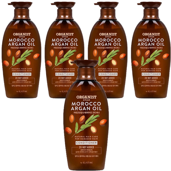 오가니스트 아르간 오일 윤기 영양 컨디셔너, 500ml, 5개