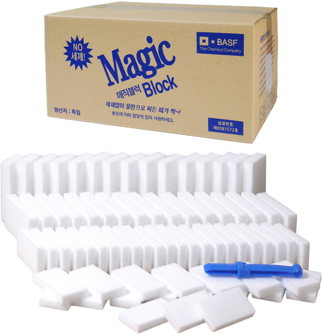 바스프 매직블럭 100P+집게 세트, 1세트