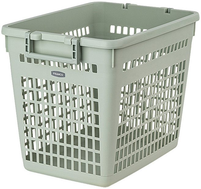 프랑코홈 대용량 손잡이 빨래바구니 50L, 민트