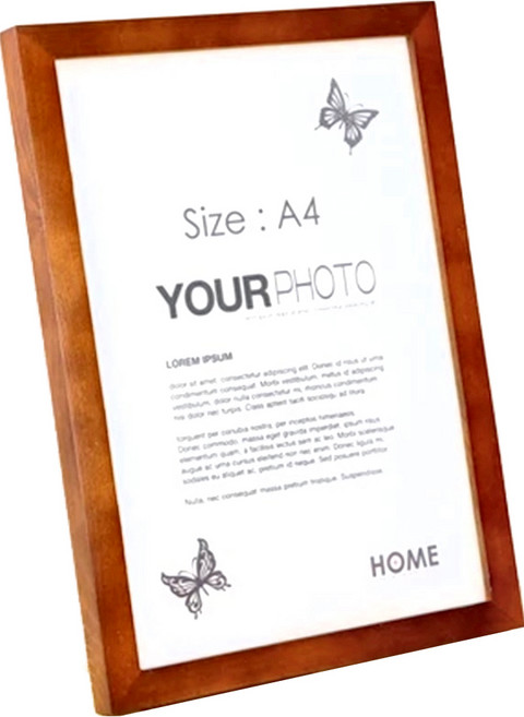 iINDOORS 英倫家居 北歐簡約實木相框 A4, 咖啡色, 1個