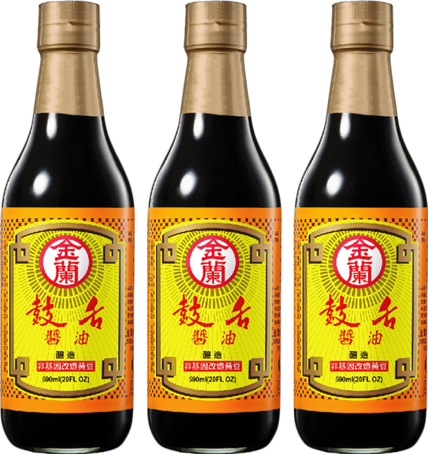KIMLAN 金蘭 鼓舌醬油, 590ml, 3瓶