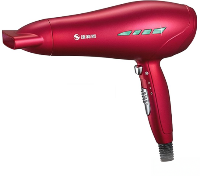 達新牌 負離子吹風機 TS-2888 3800萬/cm3負離子水潤護髮 低磁安心 1400W超大風量, 紅色