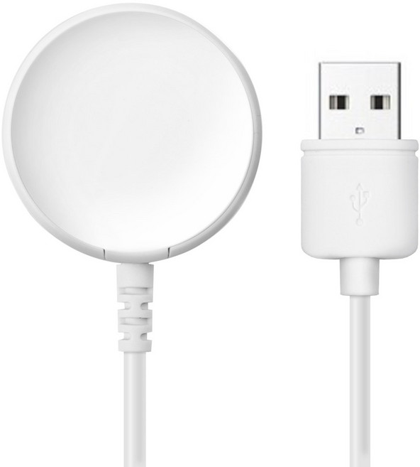 홈플래닛 무선충전기 1m (삼성 갤럭시워치 6 5 Pro 4 클래식 3 액티브 2 1 호환), 화이트, 1개