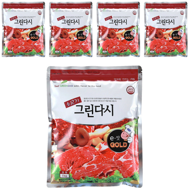 두원식품 쇠고기 그린다시, 1kg, 5개