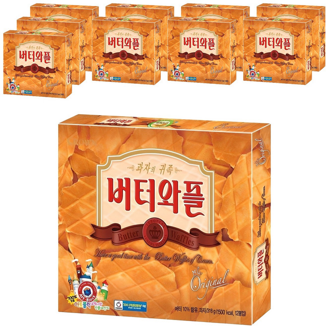 크라운 버터와플, 316g, 10개