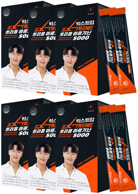익스트림 트리플 아르기닌 5000, 300g, 6개