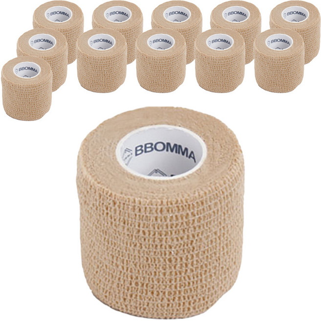 뽀마 자가점착식 탄력밴드 베이지 5cm x 4.5m, 1개입, 12개