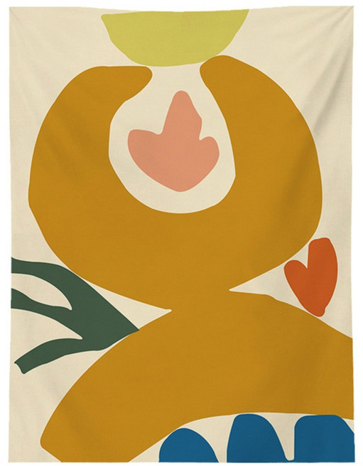 픽노아 플랫 일러스트 패브릭 태피스트리, 디자인 21