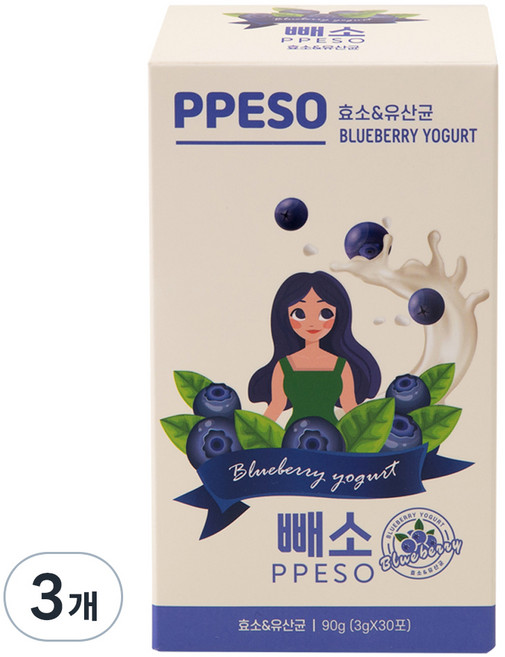 라이브이스트 빼소 효소 유산균 30p, 90g, 3개