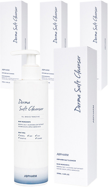 에이비팜 약산성 솔트 클렌저, 200ml, 4개