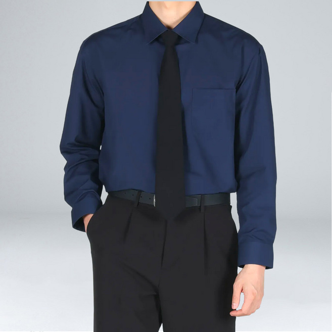 이브클로젯 남성용 구김없는 스탠다드핏 스판 정장 와이셔츠 6656-1