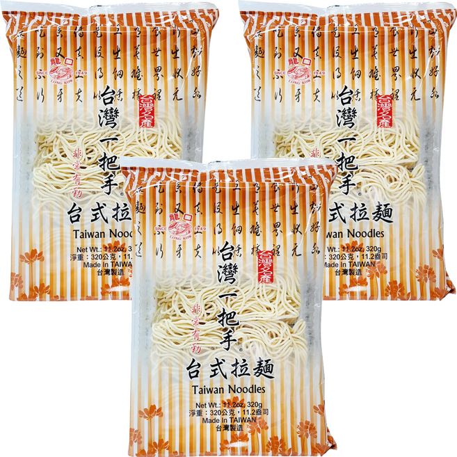 龍口 台式拉麵 一把手 320g 台灣製造, 3包