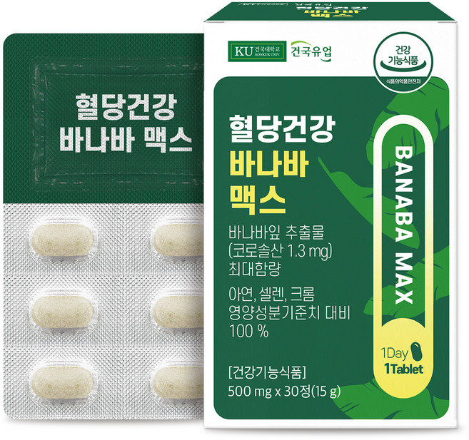 건국유업 혈당건강 바나바 맥스 30p, 1개, 15g
