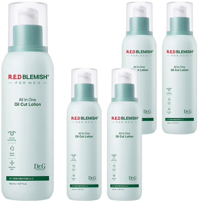 닥터지 레드 블레미쉬 포 맨 오일 컷 로션 올인원, 150ml, 5개