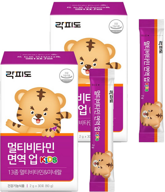 락피도 멀티비타민 면역 업 30p, 60g, 2개