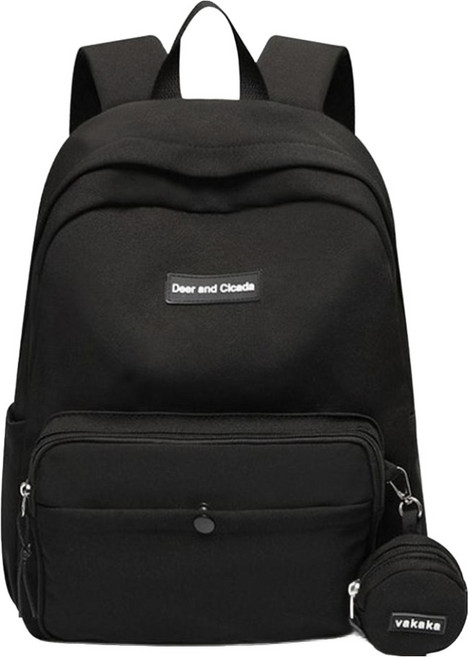 FROM HEAVEN Windy 鑰匙圈迷你小包 + 後背包組合 H755, 黑色