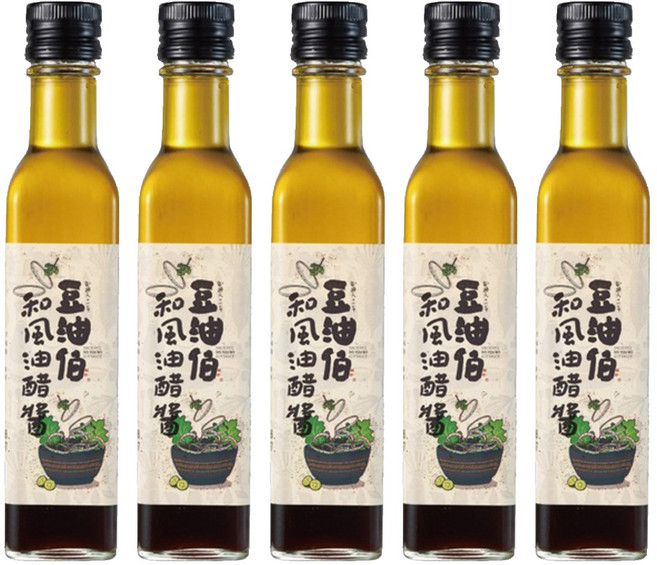豆油伯 和風油醋醬, 250ml, 5瓶
