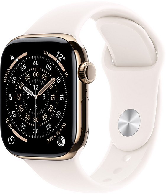 Apple 2025 애플워치 시리즈 11, 골드, 46mm, GPS+Cellular, 티타늄,골드/라이트 블러시 스포츠 밴드, S/M