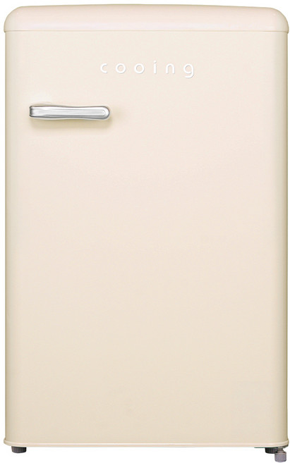쿠잉전자 레트로 95L 스탠드형 1도어 김치냉장고 미니 소형 방문설치, 크림, REF-K100SC