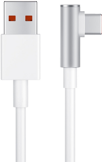Xiaomi 小米 充電線 USB A-Type C 6A L型 1.5m, 白色, 1個