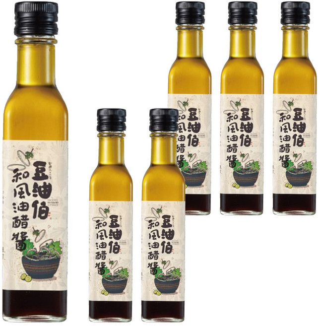 豆油伯 和風油醋醬, 250ml, 6瓶