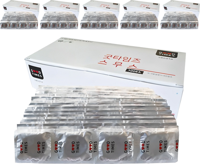 굿타임즈 스무스 콘돔, 100개입, 6개