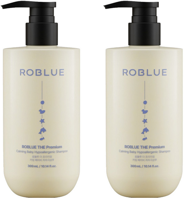 로블루 더 프리미엄 카밍 베이비 저자극 샴푸, 2개, 300ml