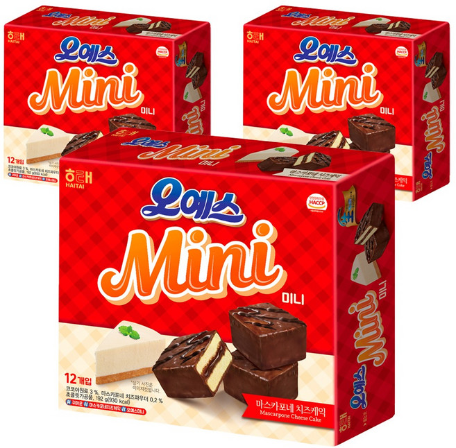 해태제과 오예스 미니, 192g, 3개