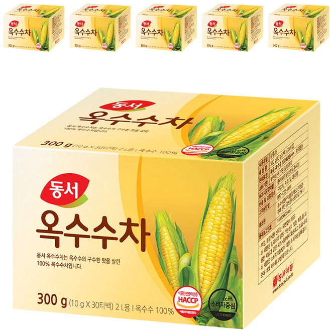 동서 옥수수차 티백, 10g, 30개입, 6개