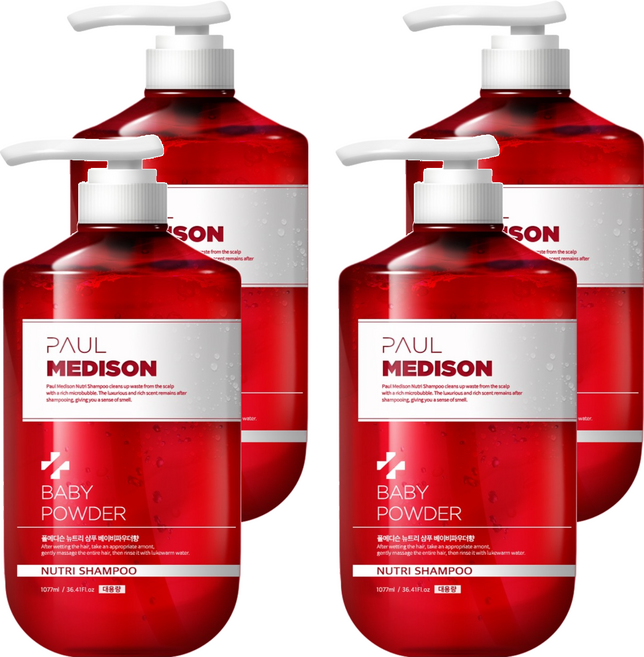 폴메디슨 뉴트리 대용량 영양 퍼퓸 샴푸 슈가모링가향, 1.077L, 4개