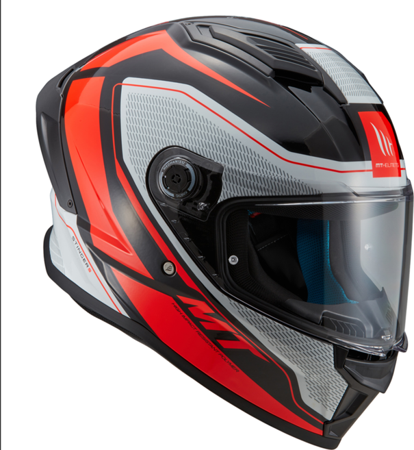 엠티헬멧 스팅어2 오토바이헬멧, 민트 유광 블랙 + 레드 + 화이트