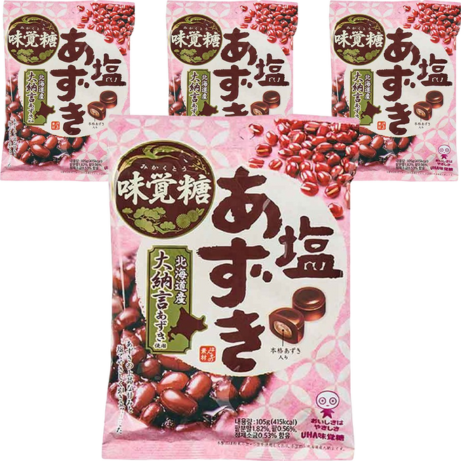 유하미카쿠토 아주끼 캔디, 105g, 4개