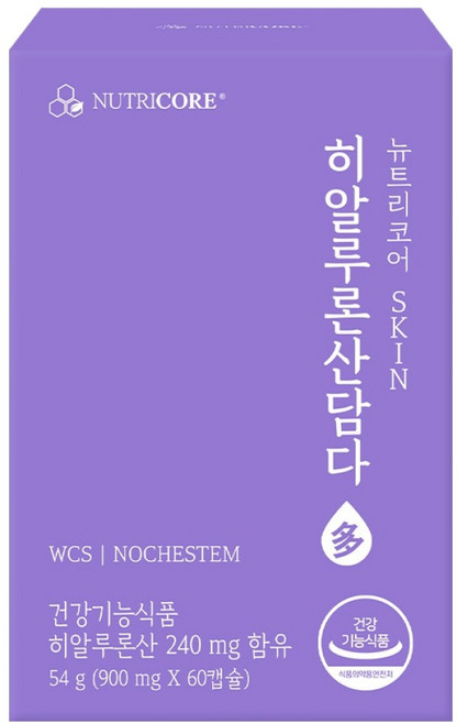 뉴트리코어 히알루론산 담다, 60정, 1개