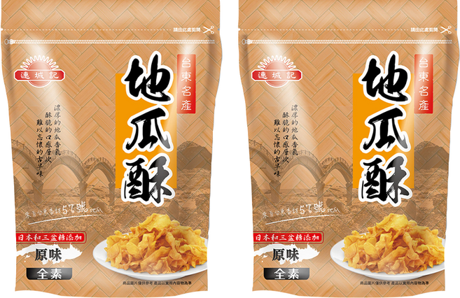 連城記 地瓜酥 原味 140g/包 台東名產 素食者也可食用, 140g, 2包