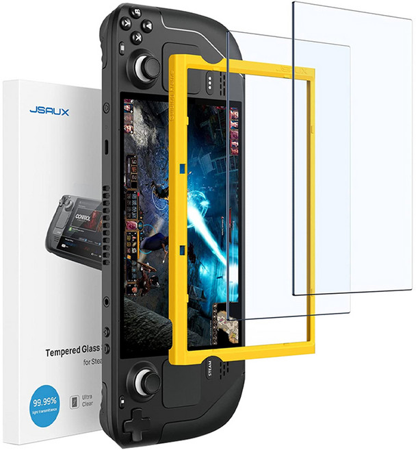 JSAUX 스팀덱 강화유리 액정보호필름 2p 세트, GP0107, 1세트