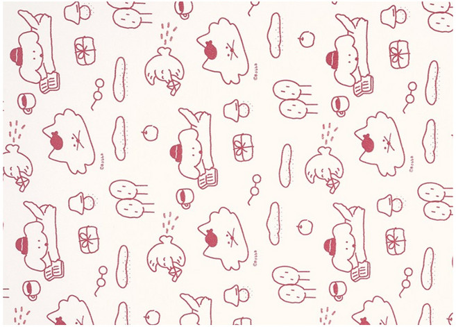 moong9 波霸點點 抗菌捲筒包裝紙, 辣椒, 1個, 10m