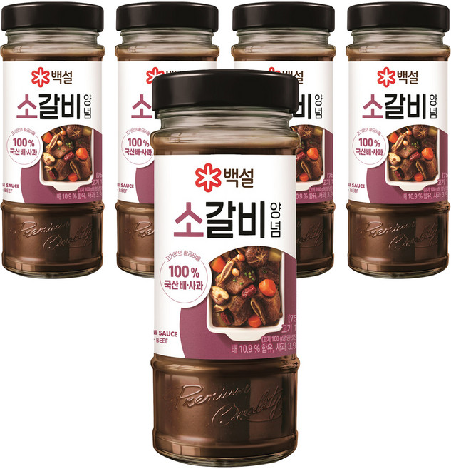 백설 소갈비 양념, 500g, 5개