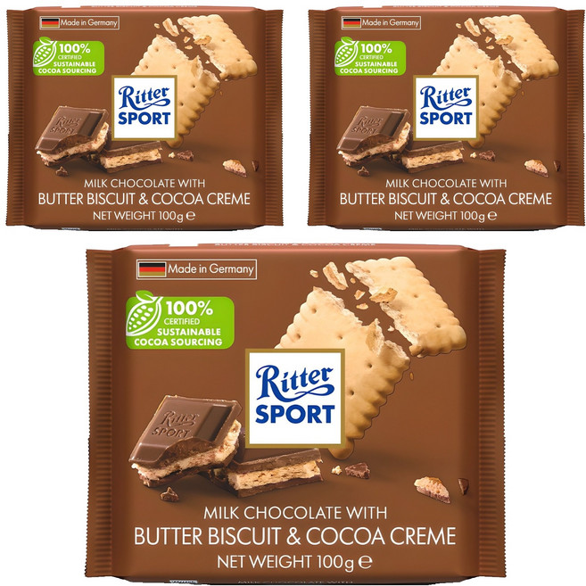 리터스포트 버터 비스킷 초콜릿, 100g, 3개