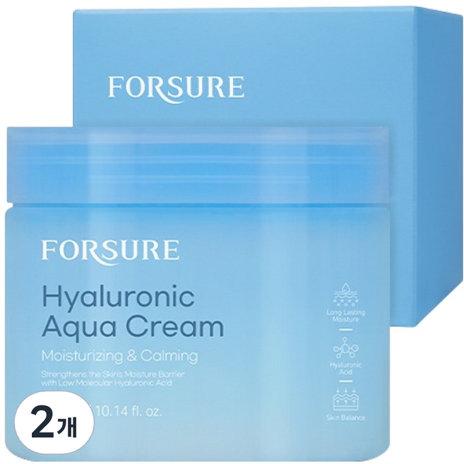 포슈어 히알루로닉 아쿠아 수분 크림, 2개, 300ml