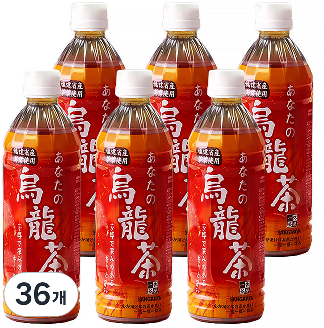 산가리아 당신의 우롱차, 500ml, 36개