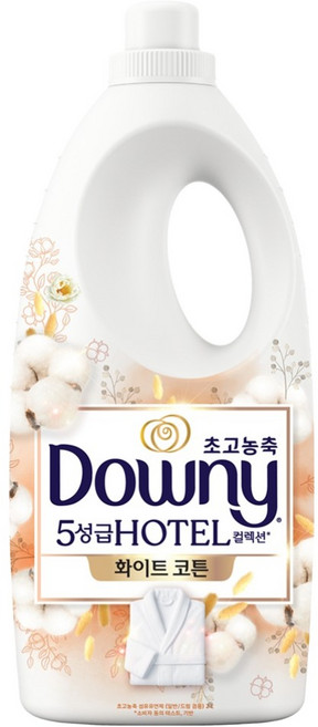 다우니 초고농축 호텔 컬렉션 섬유유연제 화이트 코튼 본품, 2L, 1개