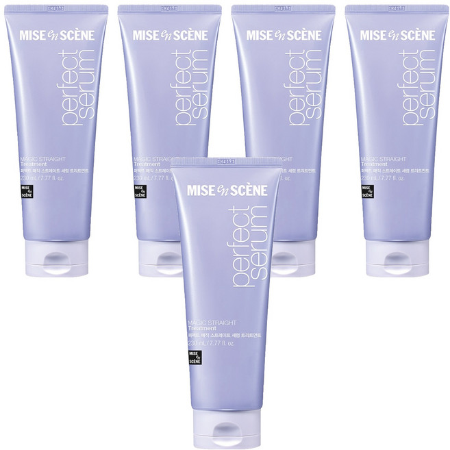 미쟝센 퍼펙트 매직 스트레이트 헤어 트리트먼트, 230ml, 5개