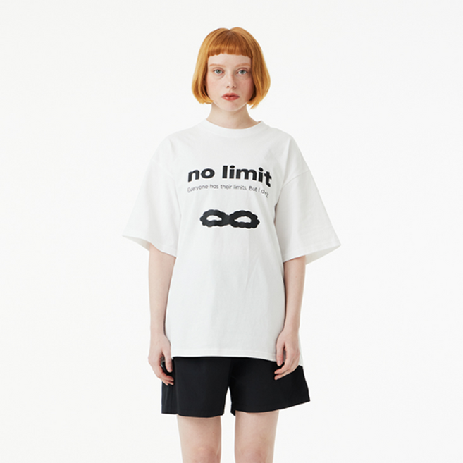 어반에이지 남녀공용 통기성 노 리미트 오버 반팔 면 티셔츠