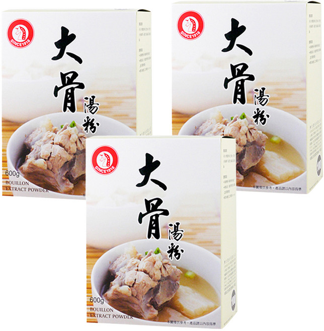 飛馬 大骨湯粉, 600g, 3盒