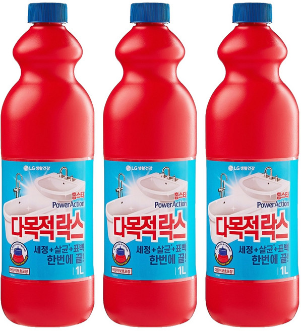 홈스타 파워액션 다목적 락스, 1L, 3개